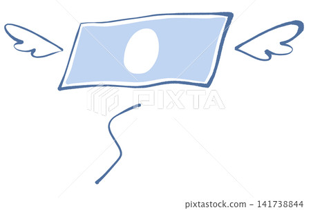 Illustration of flying banknotes Illustration of flying banknotes 141738844