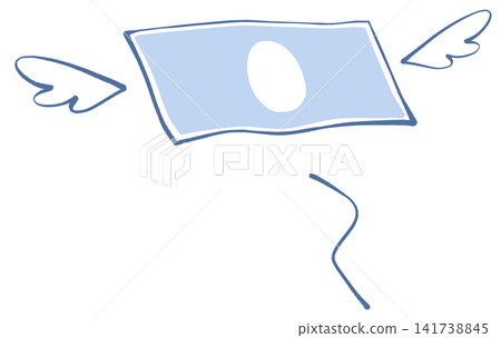 Illustration of flying banknotes Illustration of flying banknotes 141738845