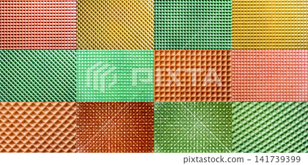 Background and surface texture of wafer confectionery products of different colors Background and surface texture of wafer confectionery products of different colors 141739399