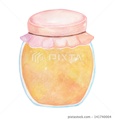 A watercolor illustration of honey A watercolor illustration of honey 141740004