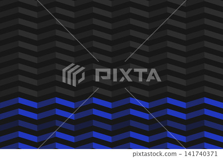Abstract zigzag pattern with dark gray and vibrant blue color blocks Abstract zigzag pattern with dark gray and vibrant blue color blocks 141740371