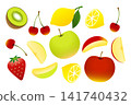 Noise gradient fruit illustration material 141740432