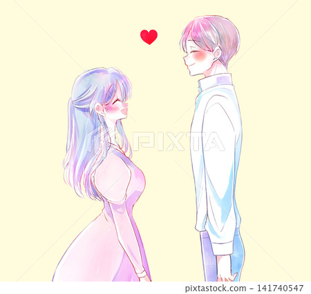 一男一女面對面;浪漫;微笑;膝蓋特寫。 一男一女面對面;浪漫;微笑;膝蓋特寫。 141740547