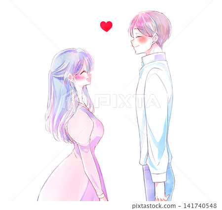 一男一女面對面;浪漫;微笑;膝蓋特寫。 一男一女面對面;浪漫;微笑;膝蓋特寫。 141740548