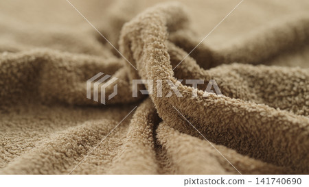 closeup shot of green cotton terry towel closeup shot of green cotton terry towel 141740690
