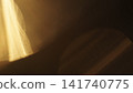 real lens flare from back sunlight over dark background for overlay 141740775