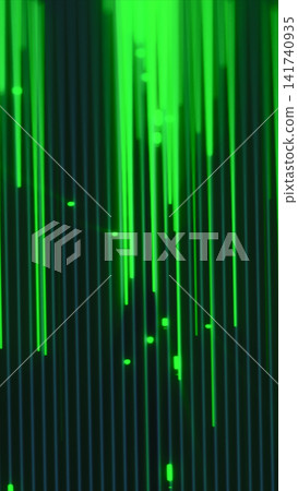 Vertical green digital data streams with glowing particles on a dark background, suggesting code, network flow, and cybersecurity. Vertical green digital data streams with glowing particles on a dark background, suggesting code, network flow, and cybersecurity. 141740935