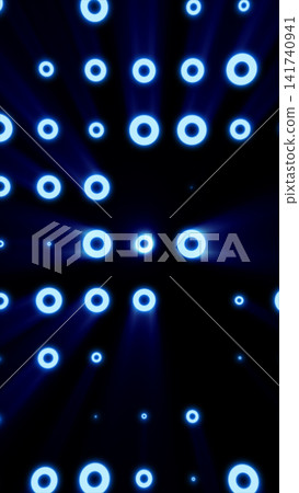 Glowing blue circular light rings on a dark background, forming an abstract digital pattern with depth and futuristic mood. Glowing blue circular light rings on a dark background, forming an abstract digital pattern with depth and futuristic mood. 141740941