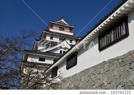 Karatsu Castle, view of the main gate and the castle tower Karatsu Castle, view of the main gate and the castle tower 141741172