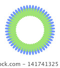 Sunburst Circle Frame Vector Illustration Decorative Radial Border Abstract Badge Template 141741325