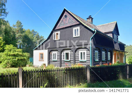 Beautiful wooden cottage in Czech republic Beautiful wooden cottage in Czech republic 141741771