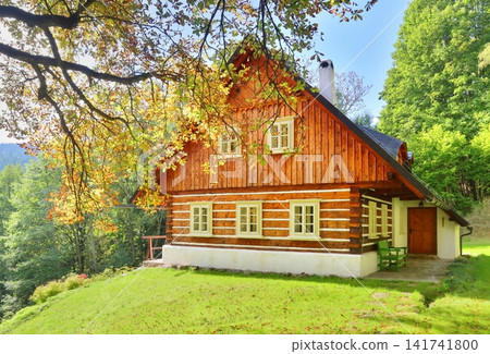 Beautiful wooden cottage in Czech republic Beautiful wooden cottage in Czech republic 141741800