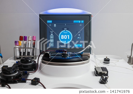 Plasma Separation Machine Running at a Clinic Plasma Separation Machine Running at a Clinic 141741976