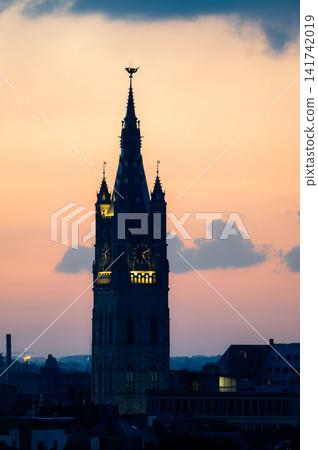 Belfry Tower of Ghent at Sunrise Belfry Tower of Ghent at Sunrise 141742019
