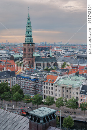 Spires and Rooftops of Copenhagen in Morning Light Spires and Rooftops of Copenhagen in Morning Light 141742104