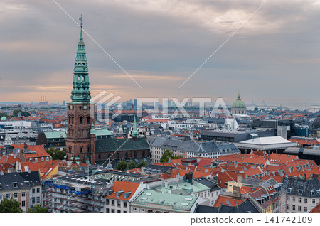 Rooftops of Old Town Copenhagen in Morning Light Rooftops of Old Town Copenhagen in Morning Light 141742109