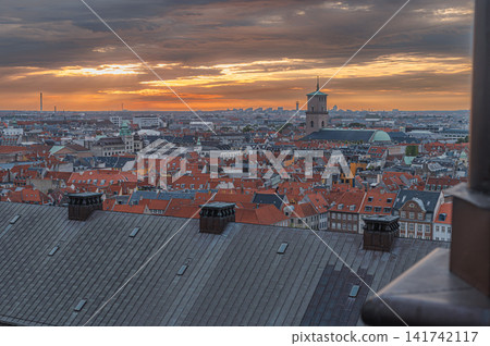 Copenhagen Skyline and Church Spires in Summer Copenhagen Skyline and Church Spires in Summer 141742117