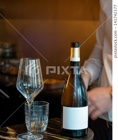 Elegant White Wine Service in Fine Dining Elegant White Wine Service in Fine Dining 141742177