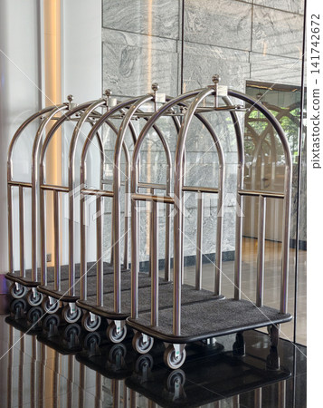 luggage trolley service in the hotel luggage trolley service in the hotel 141742672