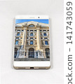 Milan Stock Exchange, Borsa Italiana, building on a white smartphone 141743059