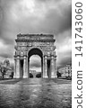 Grand Victory Arch in Genoa, Italy on an overcast day 141743060