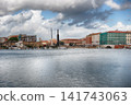 Livorno Waterfront with Boats and Urban Landscape, Italy 141743063