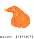 Curved orange pumpkin  141743074