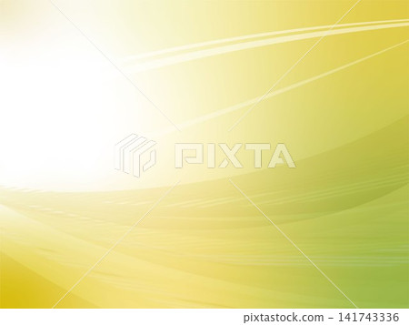 柔和的黃綠色波浪抽象背景素材 141743336