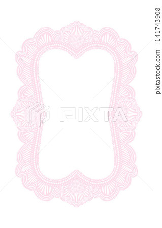 Lace vintage frame, crochet elegant embroidery border, hand drawn romantic wedding invitation decor. Lace vintage frame, crochet elegant embroidery border, hand drawn romantic wedding invitation decor. 141743908