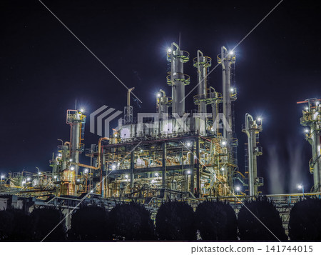 A landscape with a factory at night A landscape with a factory at night 141744015