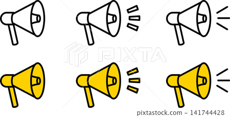 Announcement/Support Megaphone/Loudspeaker icon Announcement/Support Megaphone/Loudspeaker icon 141744428