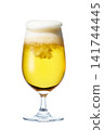 Beer poured into a glass 141744445