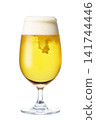 Beer poured into a glass 141744446