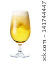 Beer poured into a glass 141744447