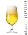 Beer poured into a glass 141744448