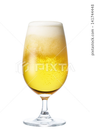 Beer poured into a glass Beer poured into a glass 141744448