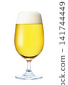 Beer poured into a glass 141744449