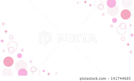 A simple frame background with pastel-colored polka dots and sparkly, cute, and pop designs. A simple frame background with pastel-colored polka dots and sparkly, cute, and pop designs. 141744685