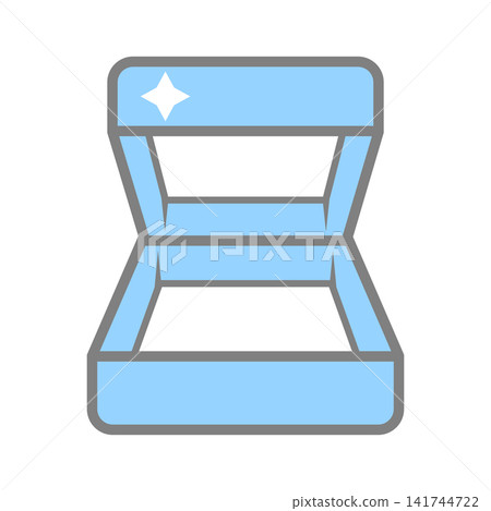Jewelry packaging box. Stylized illustration icon. Image for jewelry shop. Jewelry packaging box. Stylized illustration icon. Image for jewelry shop. 141744722