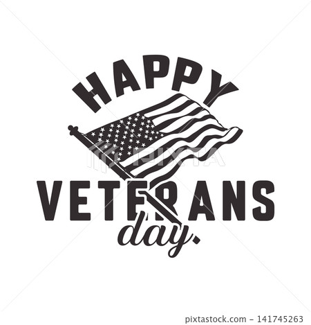 Happy veteran's day black t-shirt design, Happy veteran's day svg, Happy veteran's day typography design, Happy veteran's day t-shirt vector. 141745263