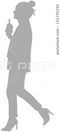 silhouette of a woman wearing high heels 141745293