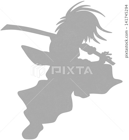 male samurai silhouette male samurai silhouette 141745294