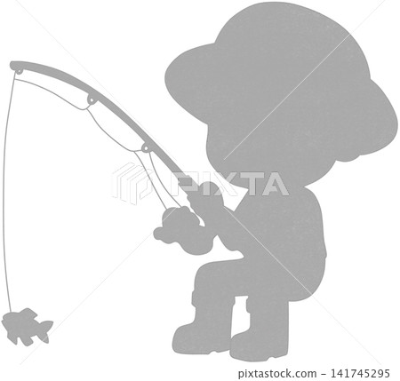 silhouette of a fisherman silhouette of a fisherman 141745295