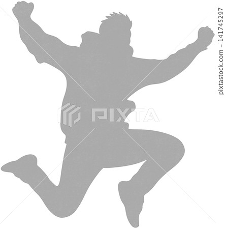 silhouette of a person jumping silhouette of a person jumping 141745297