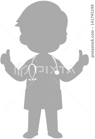 male doctor silhouette male doctor silhouette 141745299