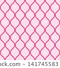 Geometric wavy grid and bows seamless pattern 141745583