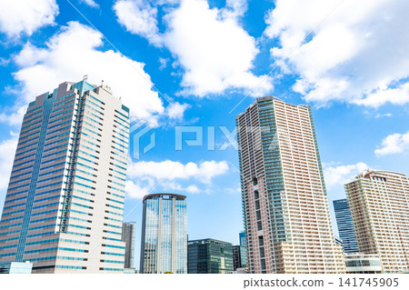 A landscape lined with office buildings and high-rise apartments. A landscape lined with office buildings and high-rise apartments. 141745905