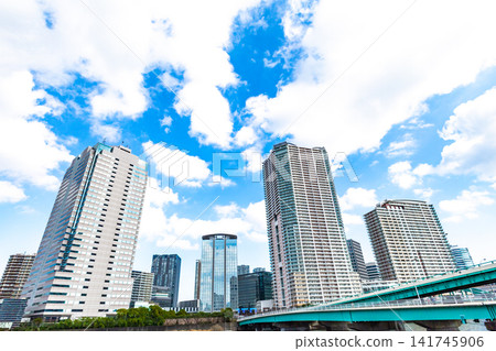 Urban landscape with office buildings and tower apartments Urban landscape with office buildings and tower apartments 141745906