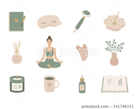 Mindfulness and Relaxation Elements Collection 141746151