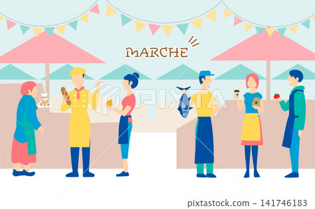 A lively market scene A lively market scene 141746183